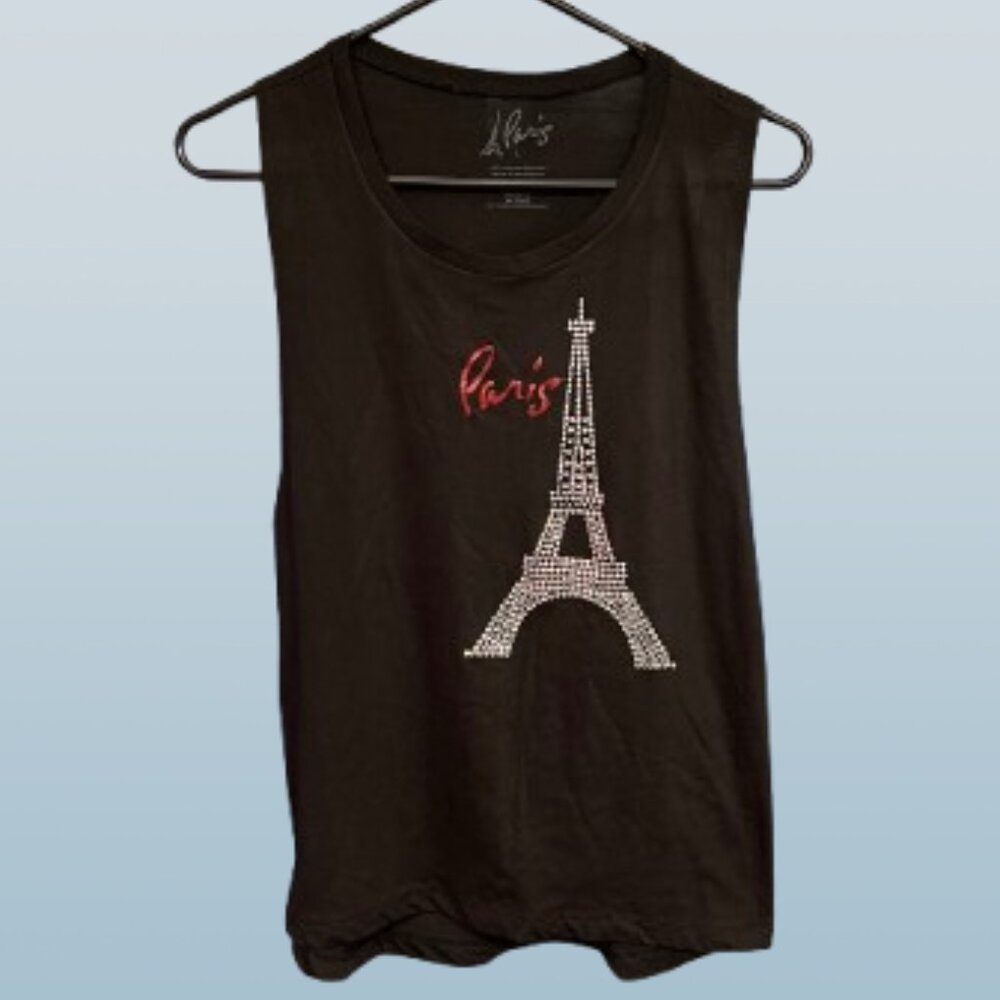 Paris Rhinestones Tank Top Size L